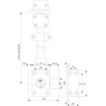 Verrou 2 points en applique zenith 1523 à double entrée cylindre de 45mm droit - iseo - 15230451. 5 Verrou 2 points en applique zenith 1523 à double entrée cylindre de 45mm droit - iseo - 15230451. 5
