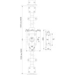 Verrou 3 points zenith 1513  double entre cylindre de 45mm gauche mtallis or - iseo - 15130455hb3. ...