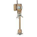 Verrou � bouton z�nith 1530 2 points bas et cot� g�che bois cylindre 45 mm gauche iseo 15300455. 5