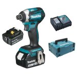 Visseuse à chocs 18v + 2 batteries 5ah + chargeur + coffret makpac - makita - dtd154rtj Visseuse à chocs 18v + 2 batteries 5ah + chargeur + coffret makpac - makita - dtd154rtj