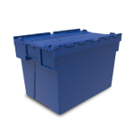 Axess industries bac navette 600 x 400 avec couvercle - uni volume 69 l coloris bac bleu