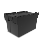 Axess industries bac navette 600 x 400 avec couvercle - uni volume 69 l coloris bac noir