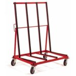 Axess industries chariot porte - vitres nbre de faces 1 piétement avec roues Axess industries chariot porte - vitres nbre de faces 1 piétement avec roues