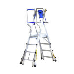 Axess industries escabeau double accs avec large plateforme nbre de marches 6 x 4 haut. . . .