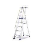 Axess industries escabeau main courante nbre de marches 8 haut. travail 3, 89 m