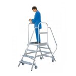 Axess industries escabeau mobile double accs avec main courante nbre de marches 4 haut. . . .