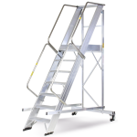 Axess industries escabeau mobile grande plateforme scurise nbre de marches 7 haut. . . .