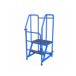 Axess industries escabeau mobile avec portillon de s�curit� nbre de marches 2 haut. . . .