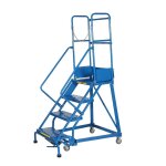 Axess industries escabeau mobile s�curis� 4 � 7 marches nbre de marches 4 haut. travail. . .