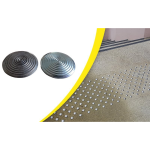 Axess industries lot de 200 pastilles podotactiles d'veil de vigilance  coller matire acier