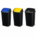 Axess industries lot de 3 poubelles de tri s�lectif 50 l