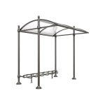 Axess industries abri cycles en aluminium dcoratif modle abri seul pommeaux agora