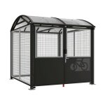 Axess industries abri cycles scuris modle fermeture par digicode + grillage galva
