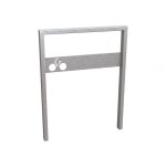 Axess industries appui vlos avec signaltique finition galvanise fixation scellement direct