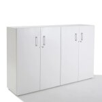 Axess industries armoire basse en bois  4 portes battantes
