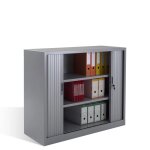 Axess industries armoire basse  rideaux coulissants - hauteur 1050 mm coloris alu