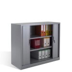 Axess industries armoire basse  rideaux coulissants - hauteur 1350 mm coloris alu