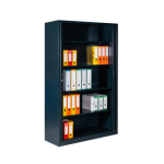 Axess industries armoire haute � rideaux coulissants - hauteur 1950 mm coloris anthracite