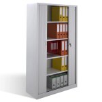 Axess industries armoire haute  rideaux coulissants - hauteur 1950 mm coloris noir
