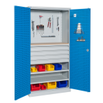 Axess industries armoire multifonction perfor�e - hauteur 1950 mm mod�le 2 tablettes acier + . . .