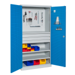 Axess industries armoire perfor�e pour outillage - hauteur 1950 mm mod�le 2 tablettes acier. . .