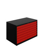 Axess industries armoire � tiroirs ats - hauteur 800 mm larg. 1300 mm nbre de tiroirs 3 . . .