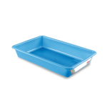 Axess industries bac alimentaire plastique plat gilac avec �tiquette d'identification moul�e. . .