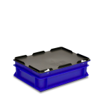 Axess industries bac europe 400 x 300 avec couvercle � charni�res haut. ext. 135 mm . . .