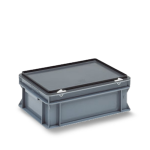 Axess industries bac europe 400 x 300 avec couvercle � charni�res haut. ext. 160 mm . . .