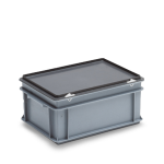 Axess industries bac europe 400 x 300 avec couvercle � charni�res haut. ext. 185 mm . . .