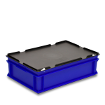 Axess industries bac europe 600 x 400 avec couvercle � charni�res haut. ext. 185 mm . . .
