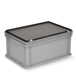 Axess industries bac europe 600 x 400 avec couvercle � charni�res haut. ext. 295 mm . . .
