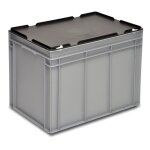 Axess industries bac europe 600 x 400 avec couvercle � charni�res haut. ext. 440 mm . . .