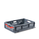 Axess industries bac europe 600 x 400 pliable ajour� volume 31 l coloris gris - rouge