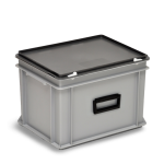 Axess industries bac mallette 400x300 avec couvercle et 1 poign�e frontale volume 24 l . . .