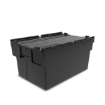 Axess industries bac navette 600 x 400 avec couvercle - uni volume 52 l coloris bac noir
