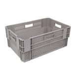 Axess industries bac plastique 600 x 400 embotable 50% ajour volume 60 l