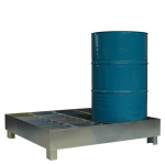 Axess industries bac de r�tention en acier - 4 f�ts - 50% de r�tention