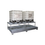 Axess industries bac de rtention en acier galvanis  chaud - 2 ibc