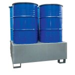 Axess industries bac de r�tention en acier galvanis� � chaud - 4 f�ts - 50% de r�tention