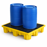 Axess industries bac de r�tention pe pour 2 f�ts de 200 litres avec caillebotis