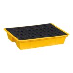 Axess industries bac de r�tention pe poly�thyl�ne pour bidons avec caillebotis capacit�. . .