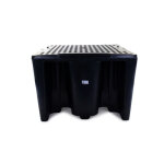 Axess industries bac de r�tention plastique 1120l - 1 ibc caillebotis plastique coloris noir