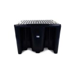 Axess industries bac de r�tention plastique 1120l - 1 ibc caillebotis plastique coloris noir