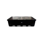 Axess industries bac de r�tention plastique 1165l empilable - 2 ibc coloris noir