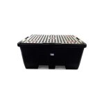 Axess industries bac de r�tention plastique 1180l empilable - 1 ibc coloris noir