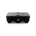 Axess industries bac de r�tention plastique 250l - 2 f�ts coloris palette noir
