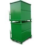 Axess industries benne � agr�gats � fond ouvrant volume 500 l vidage vidage par prise. . .