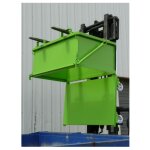 Axess industries benne � fond ouvrant sur roulettes volume 800 l