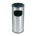 Axess industries borne cendrier avec corbeille  dchets coloris inox satin
